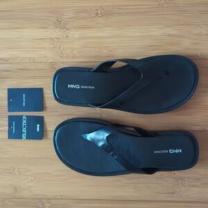 Mango Black Platform Sandals 39